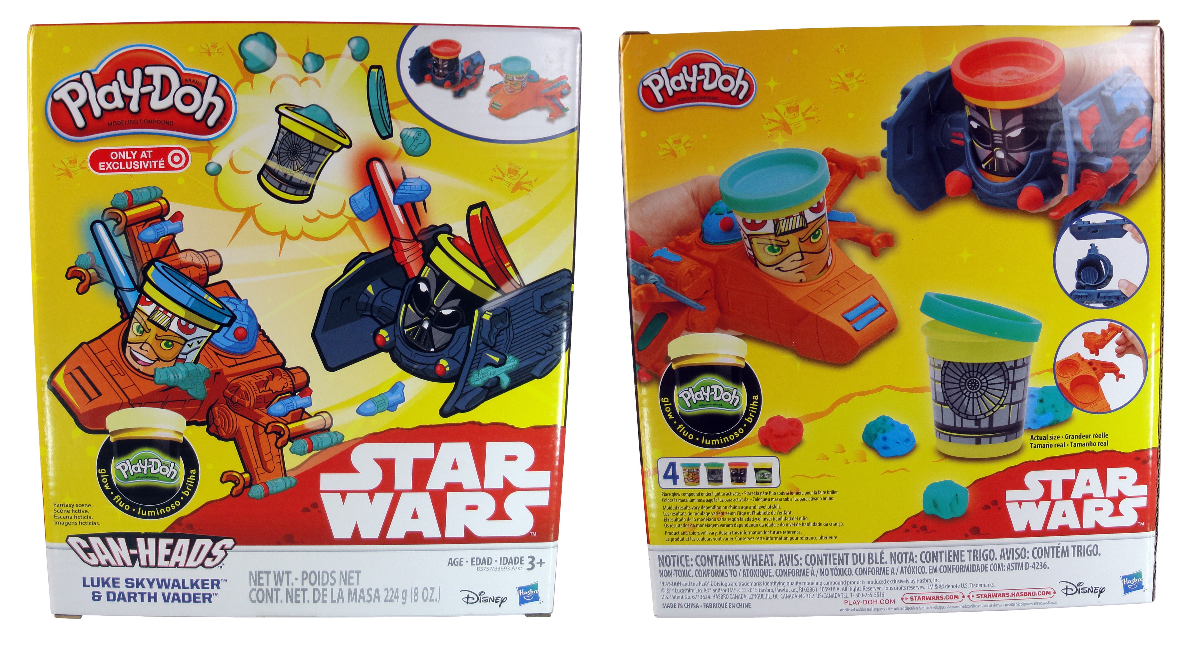 Can-Heads Luke Sky Walker & Darth Vader