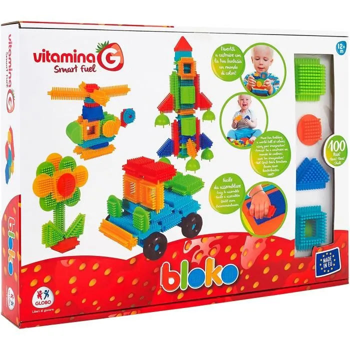 Vitamina G 37893 – Secchiello Costruzioni Polizia Con Mattoncini E 3 Personaggi