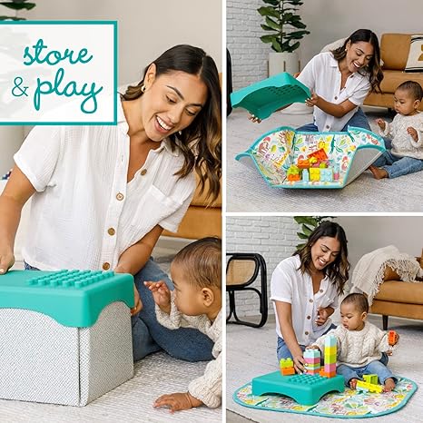 Infantino Super Soft 1st Building Blocks Play Mat & Activity Station