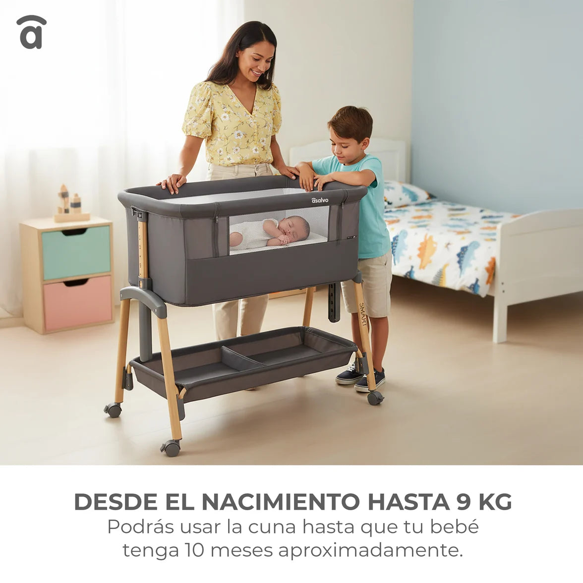 Smart co-sleeping mini crib
