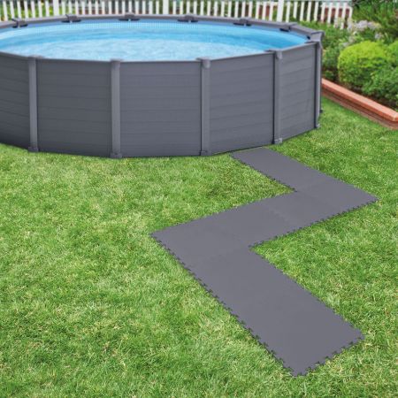 Intex interlocking padded floor protector (50x50x0.5cm) grey