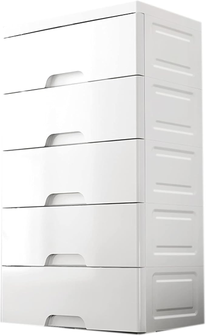 5 Drawers Plastic Drawers Dresser, Tall Standing Organizer Unit Chests , Storage Closet Cabinet Clothes Toys Snacks Organizer Storage Tower (Macaron Color)