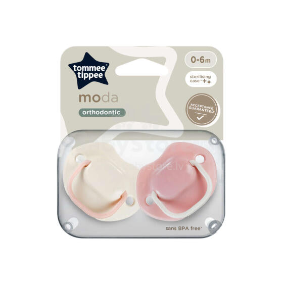 Tommee Tippee Moda Soother 0-6m 2 Pack