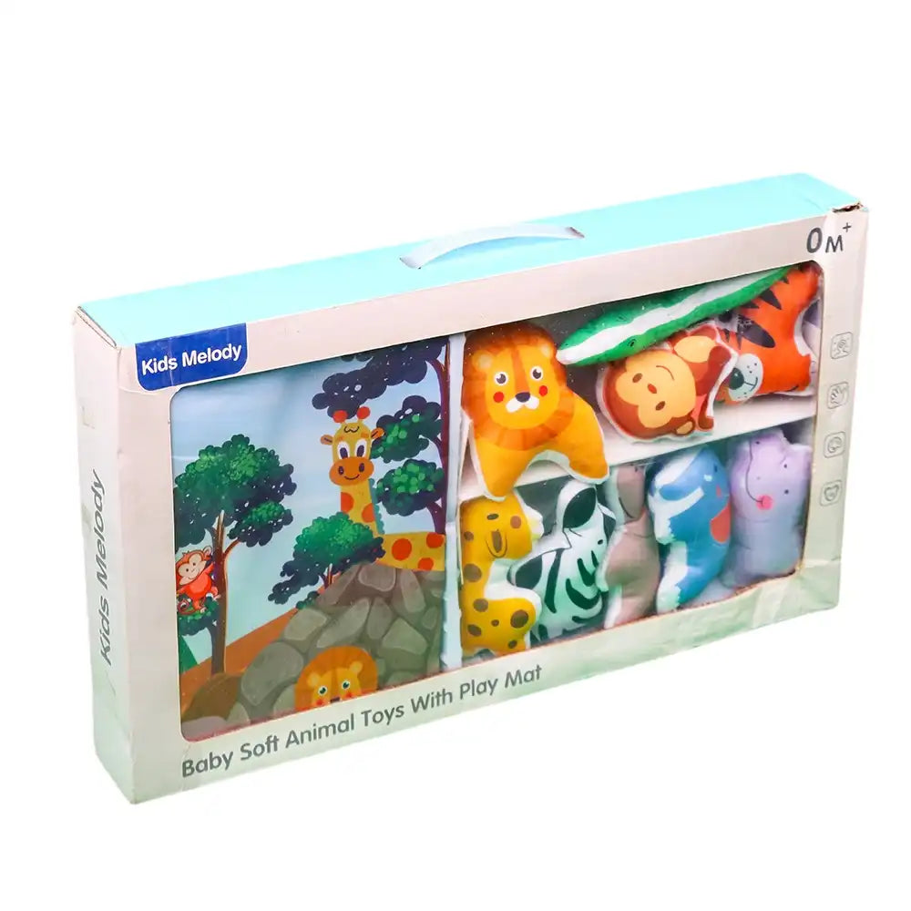 Baby Soft Animals Toys with Play Mat