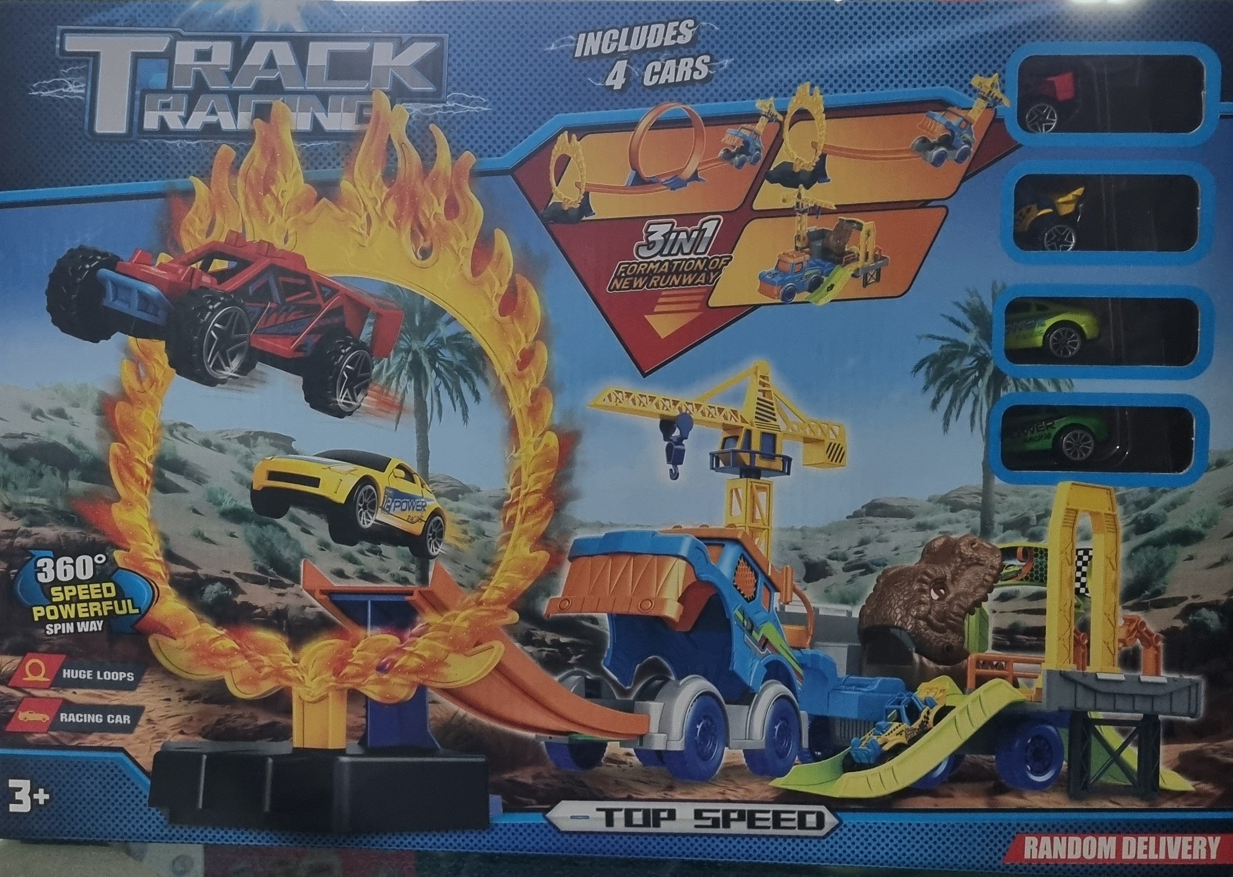 Racing Track, Includes 4 Cars