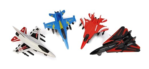 Pull Back Aircrafts, Die Cast, 4 pcs