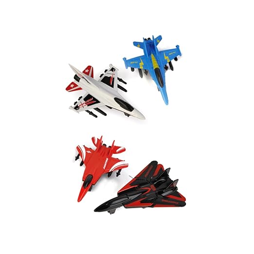 Pull Back Aircrafts, Die Cast, 4 pcs