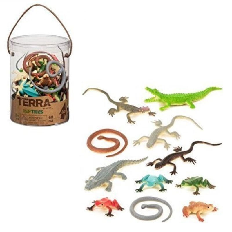 Terra reptiles in tube