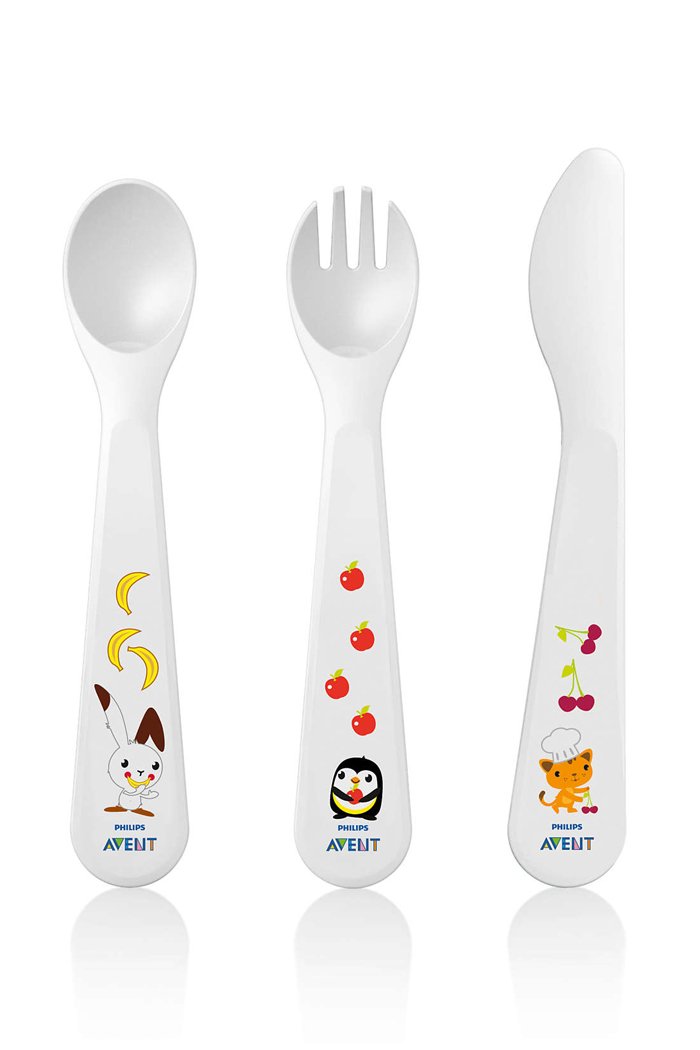 Philips avent knife fork & spoon 18m+