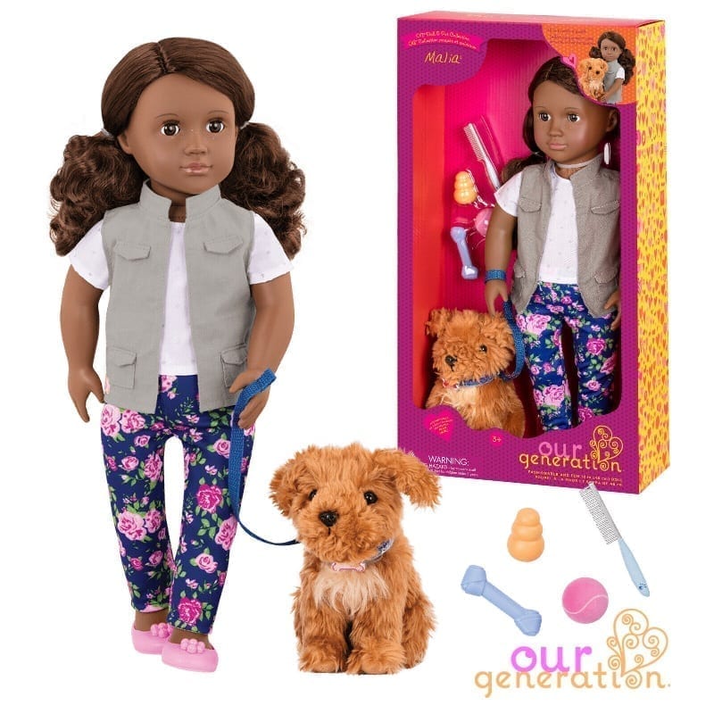 Our generation malia doll & dog