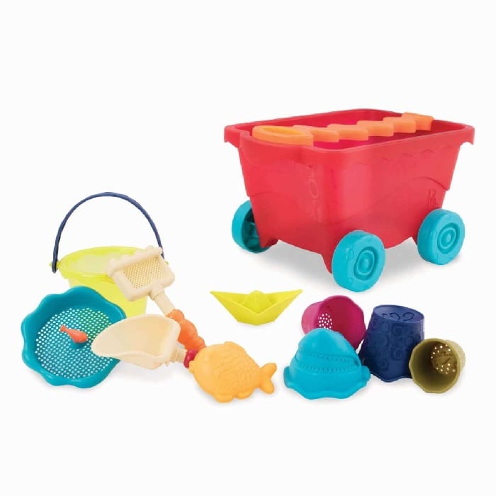B. travel beach wagon translucent red