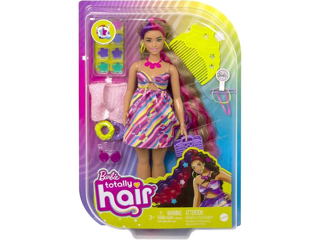 Barbie Totally Hair Star Theme Doll With 8.5" Long Hair, 15+ Styling Accessories & Color-Change Clips, For Kids 3+ - View #3