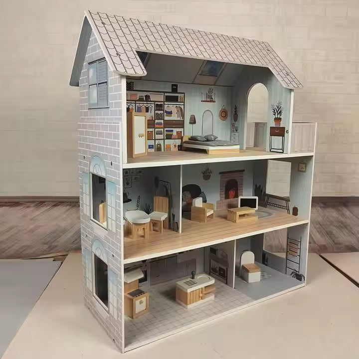 High Quality Large 3-Story Dollhouse Villa