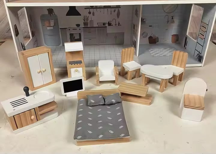 High Quality Large 3-Story Dollhouse Villa