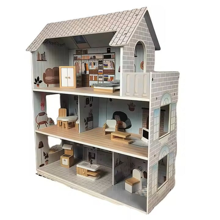 High Quality Large 3-Story Dollhouse Villa