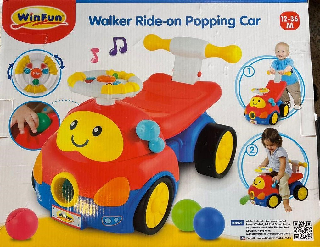 Walker Ride On Popping Car