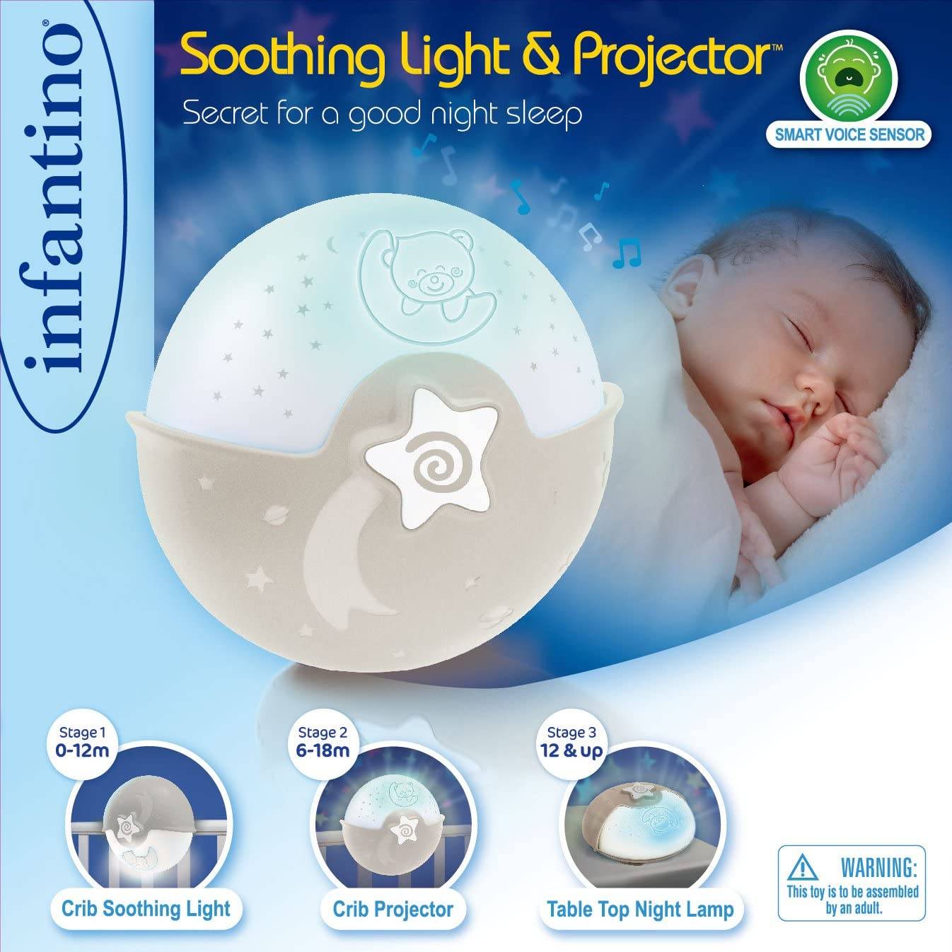 Infantino Wom Soothing Light &amp; Projector (Ecru)