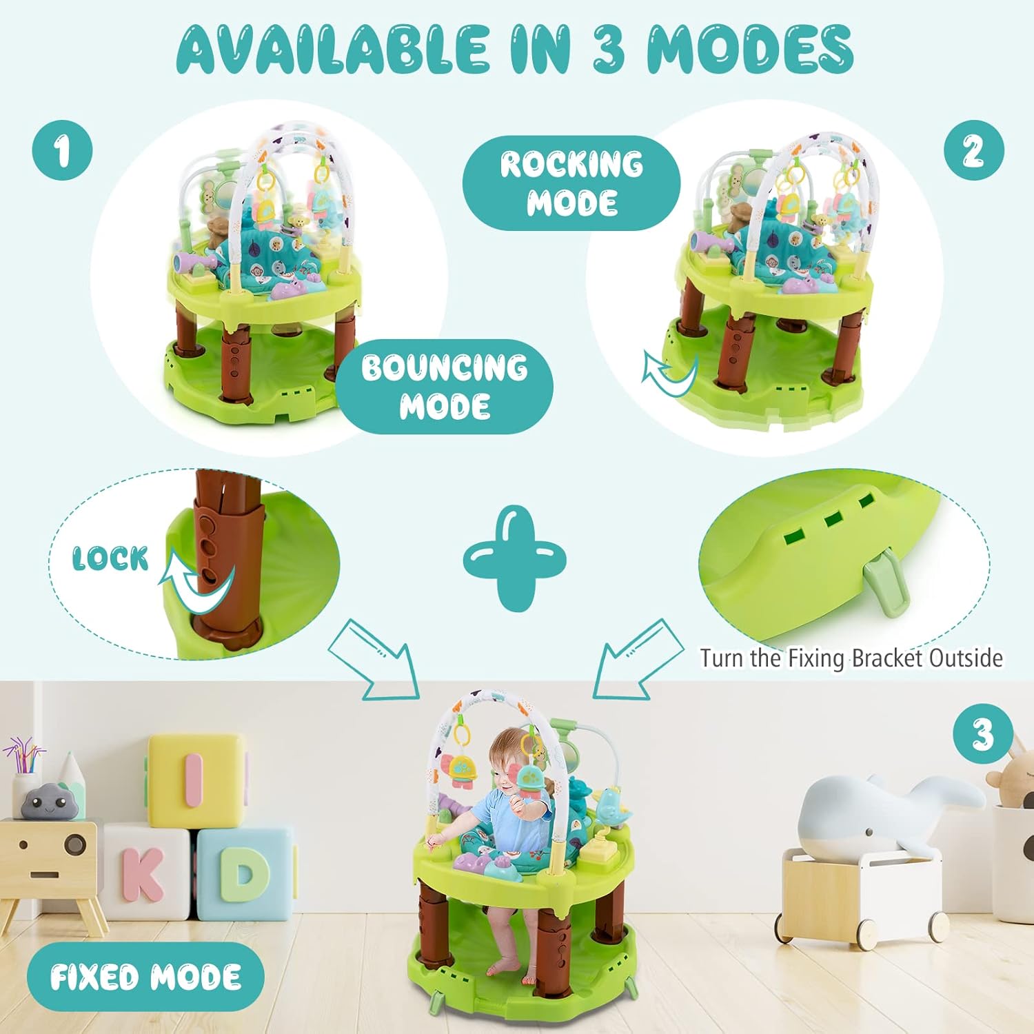 Multifunctional Bouncy Chair Can Be transformed Into a Game