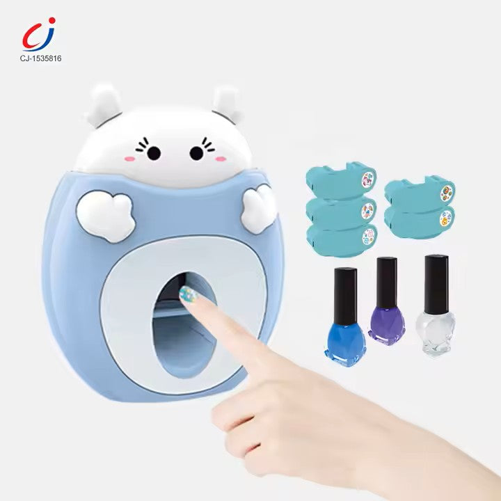 Fashionable Kids Nail Polish Machine for Girls, Nail Polish Set With 5 Patterns