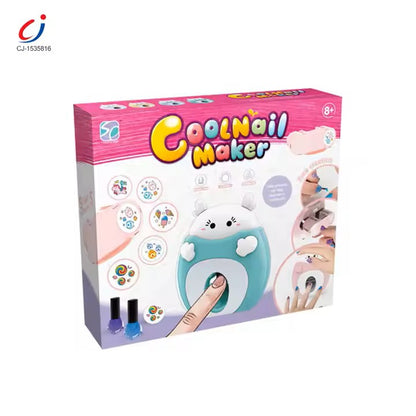 Fashionable Kids Nail Polish Machine for Girls, Nail Polish Set With 5 Patterns