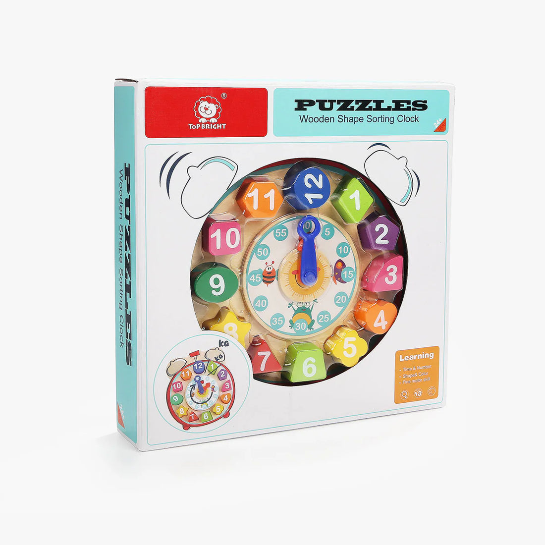 Puzzles, Wooden Shape Sorting Clock