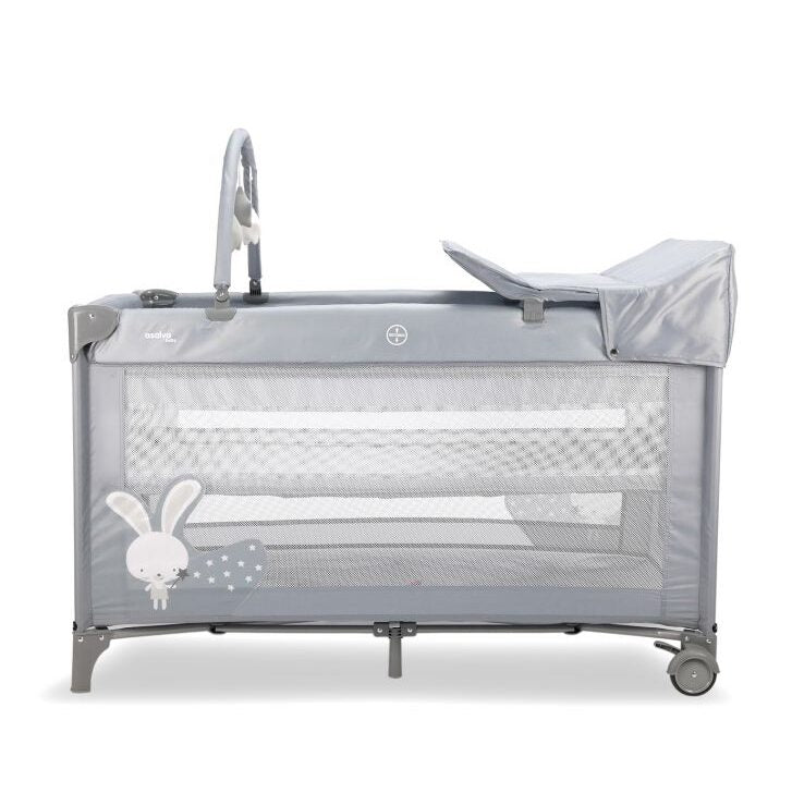 Asalvo Tarvel cot complet baby rabbit grey