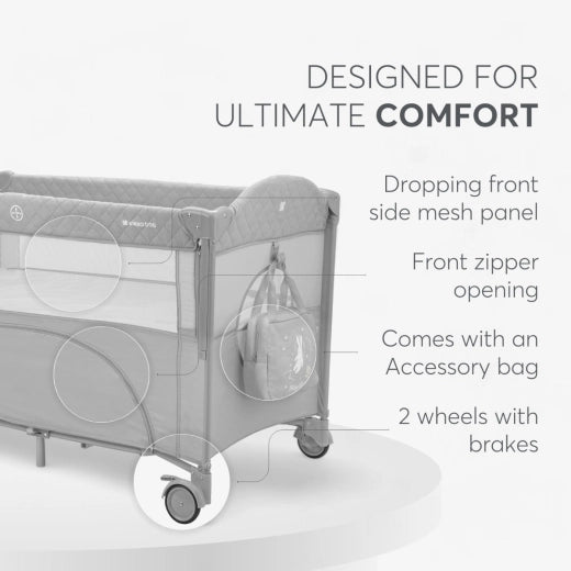 Baby Cot 2 Levels Milky Way Grey 20213