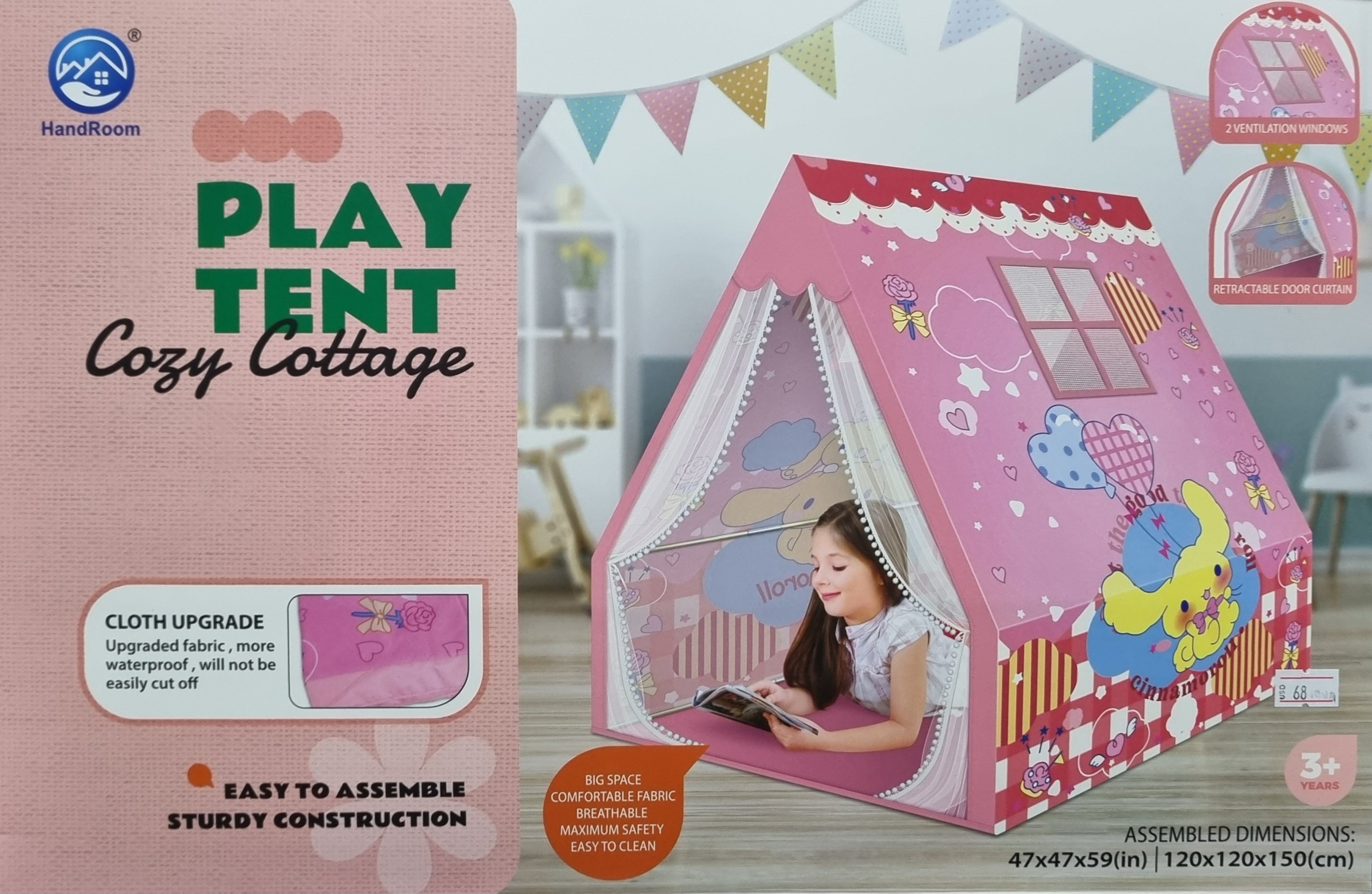 Play Tent Cozy Cottage Pink