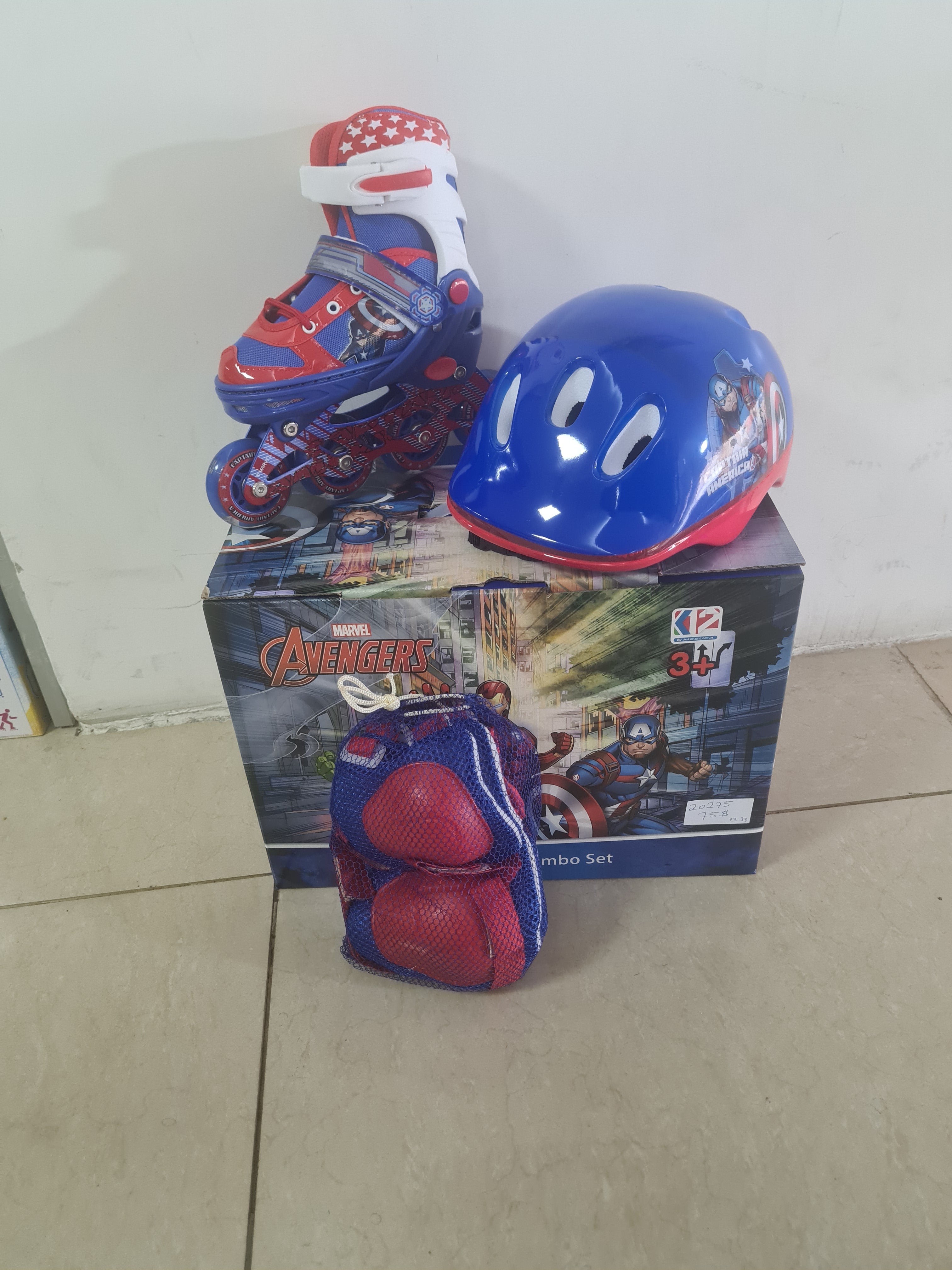 Disney Avengers Inline Skate Combo Set Blue and Red