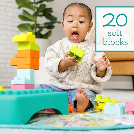 Infantino Super Soft 1st Building Blocks Play Mat &amp; Activity Station