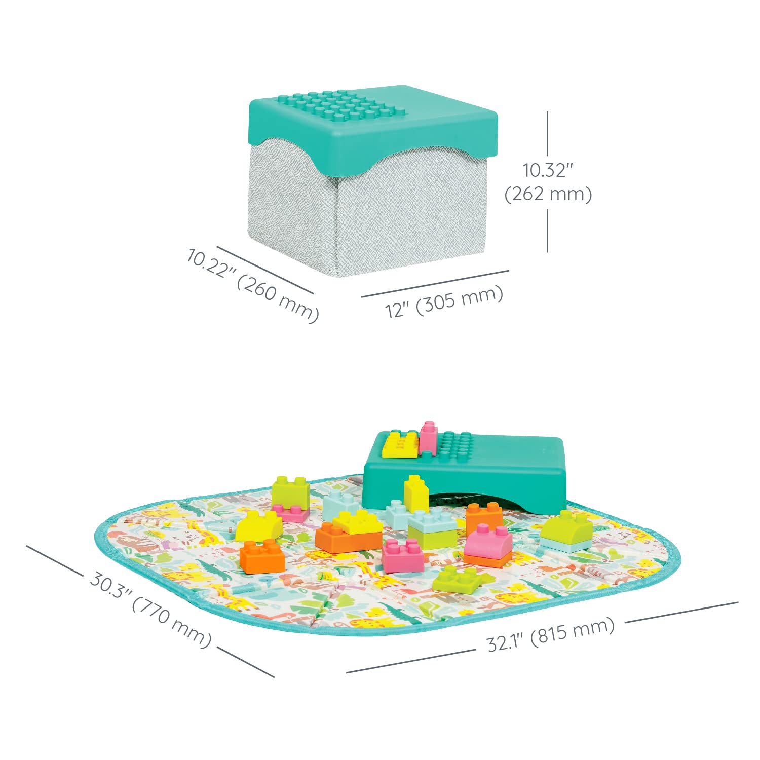 Infantino Super Soft 1st Building Blocks Play Mat &amp; Activity Station