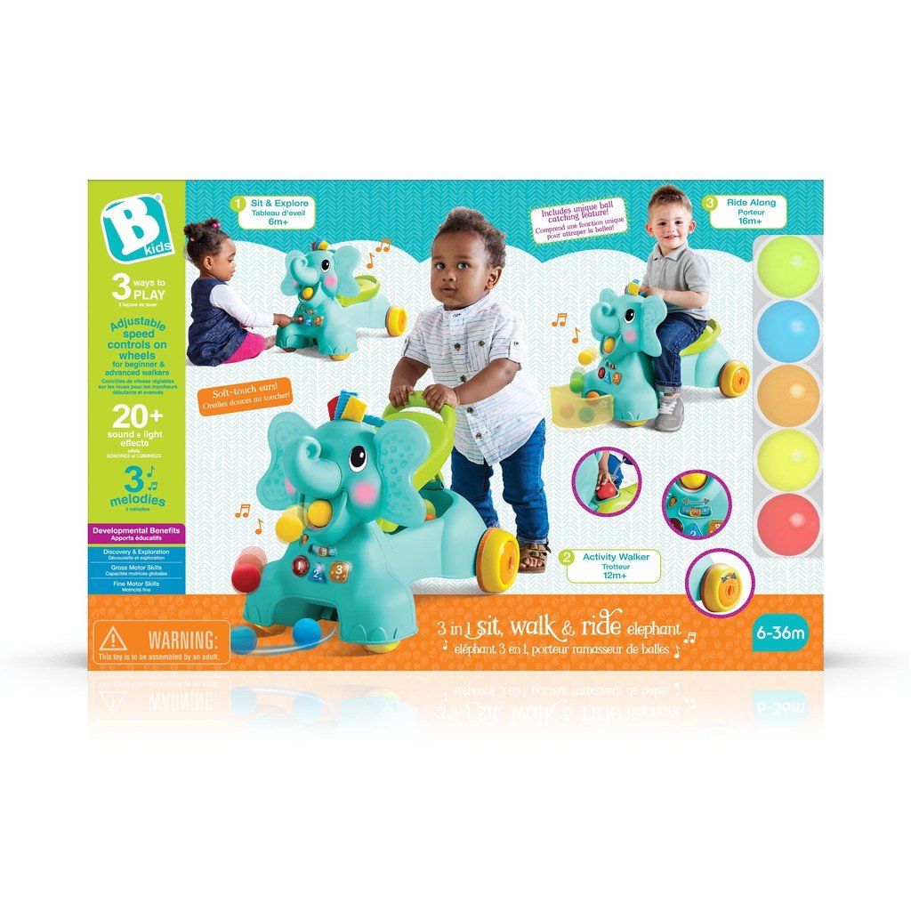 Infantino 3-In-1 Sit Walk &amp; Ride Elephant