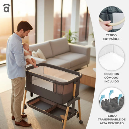 Smart co-sleeping mini crib