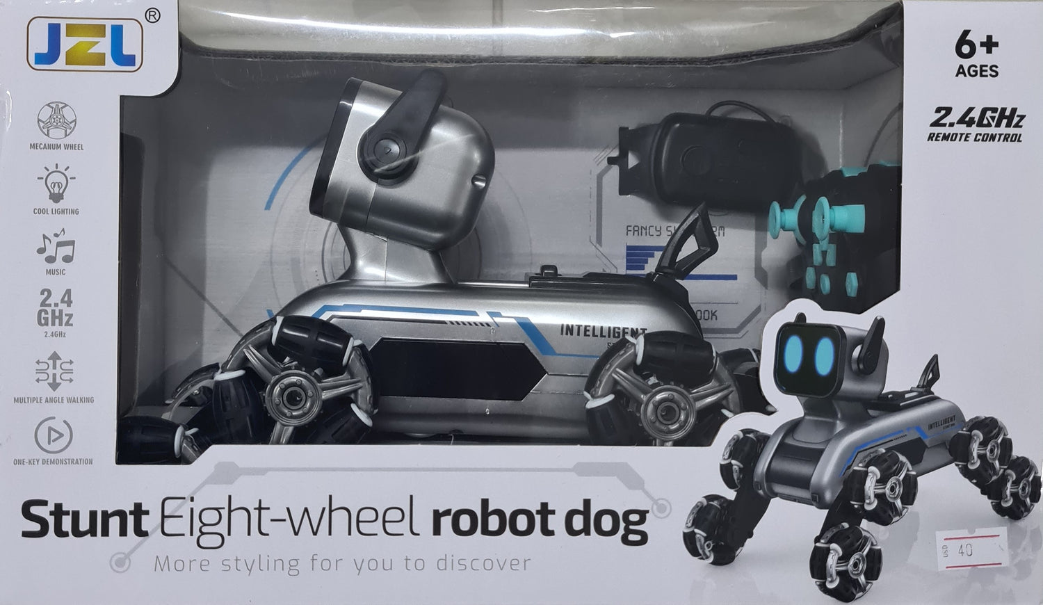 Stunt Eight-Wheel Robot Dog