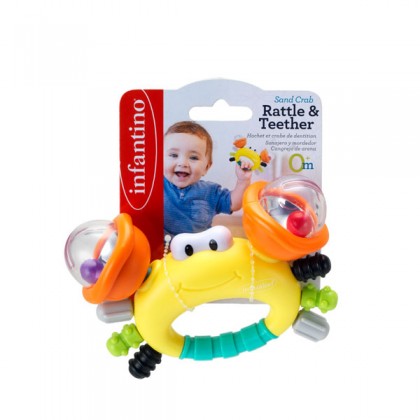 Rattle &amp; Teether Sand Crab