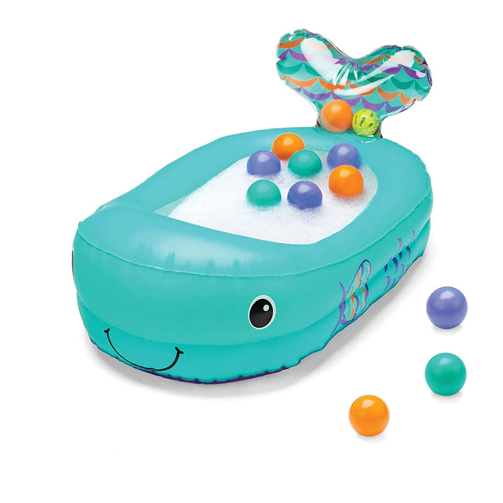 Infantino Whale Bubble Bath With Temperature Sensor Inflatable Bath Tub