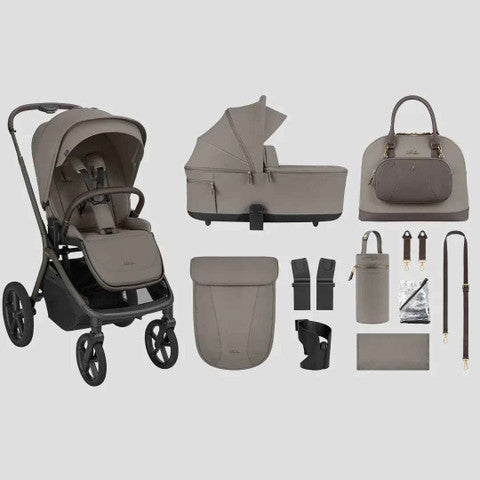 Stroller 2 In 1 With Carrycot Goya Platinum Mocca
