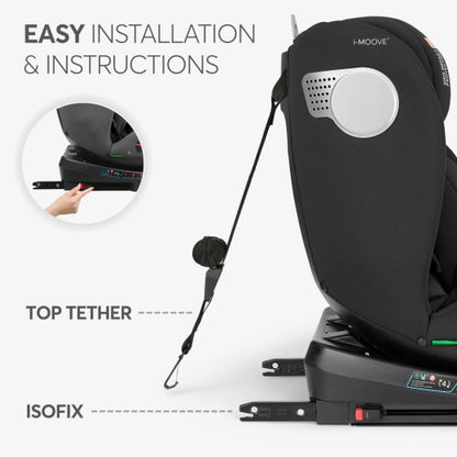 Car Seat 40-150 cm i-Moove 2 I-SIZE Black