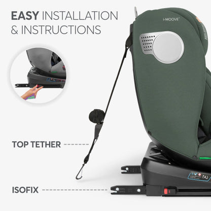 Car Seat 40-150 cm i-Moove 2 I-SIZE Army Green