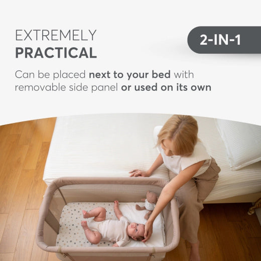 Bedside Crib Noah Beige 2025