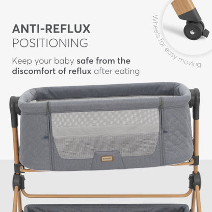 2 In 1 Bedside Crib + Highchair Sleat Me Grey