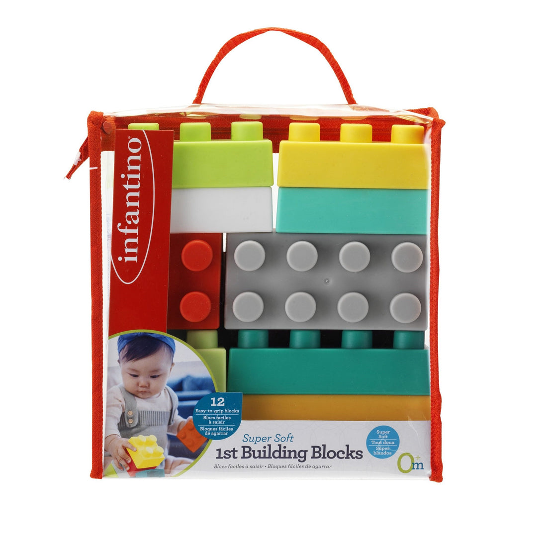 Infantino 2-In-1 Super Sort Teether &amp; Building Blocks