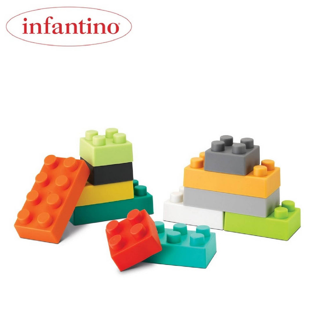 Infantino 2-In-1 Super Sort Teether &amp; Building Blocks