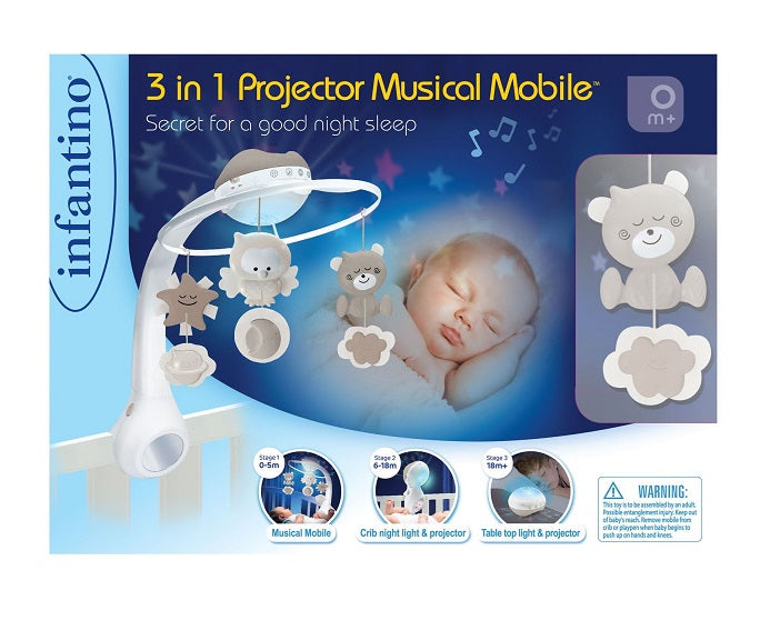 Infantino 3 In 1 Projector Musical Mobile