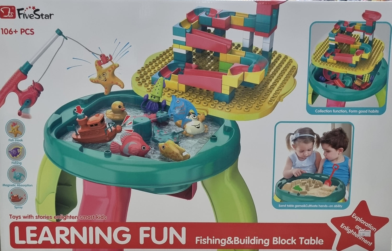 Learning Fun Fishing &amp; Building Blocks Table