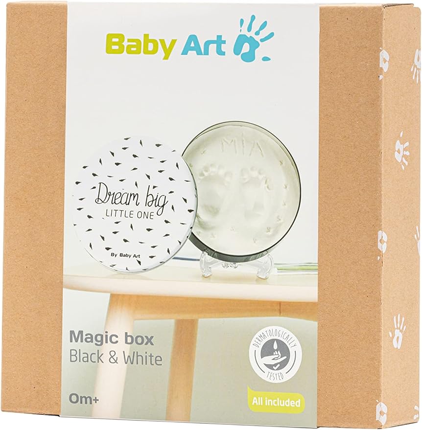 Baby Art Magic Box Round Black White