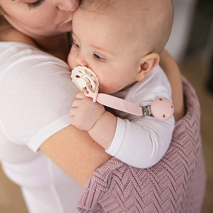 Soother Holder Silicone Pink