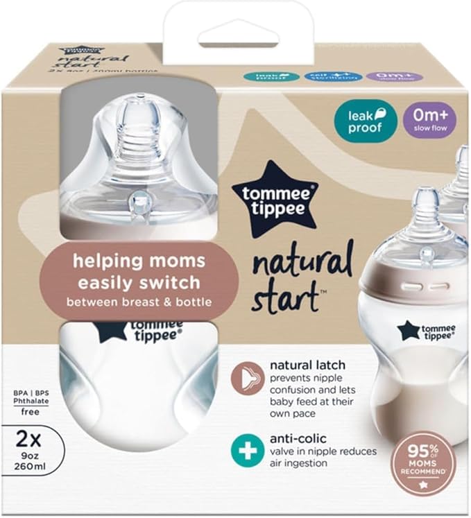 Tommee Tippee Natural Start, Self Sterilizing, 0m+, Slow Flow