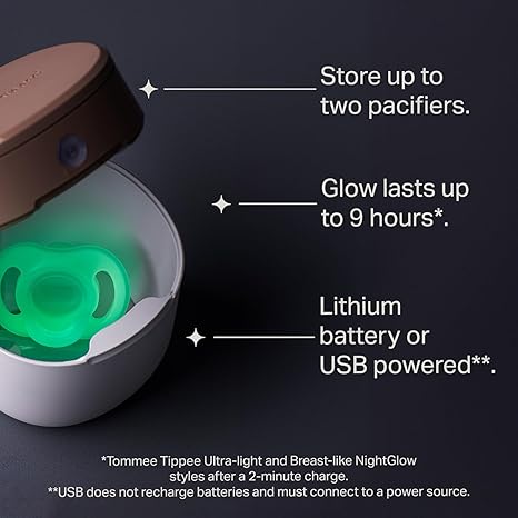 Tommee Tippee NightGlow Pod with 0-6m Ultra-Light NightGlow Soother