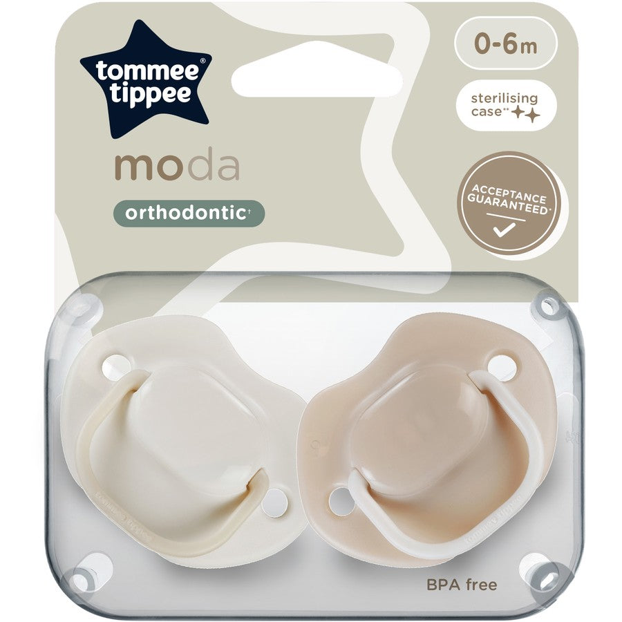 Tommee Tippee Moda Soother 0-6m 2 Pack